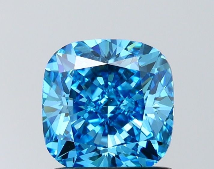 Loose Diamond - CUSHION MODIFIED 1.5ct Fancy Vivid Blue VVS2: Loose Diamond - CUSHION MODIFIED 1.5ct Fancy Vivid Blue VVS2 Source: This is a real non-mined Diamond that has been grown in a lab Shape: CUSHION MODIFIED Carats: 1.5 Color: Fancy Vivid Blue Certifica