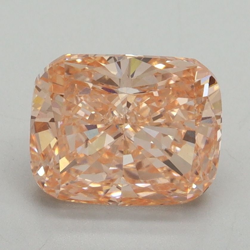 Loose Diamond - CUSHION BRILLIANT 2.56ct Fancy Vivid Orangey Pink VS1: Loose Diamond - CUSHION BRILLIANT 2.56ct Fancy Vivid Orangey Pink VS1 Source: This is a real non-mined Diamond that has been grown in a lab Shape: CUSHION BRILLIANT Carats: 2.56 Color: Fancy Vivid Ora