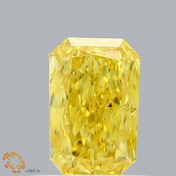 Loose Diamond - RADIANT 0.5ct Fancy Vivid Yellow VS1: Loose Diamond - RADIANT 0.5ct Fancy Vivid Yellow VS1 Source: This is a real non-mined Diamond that has been grown in a lab Shape: RADIANT Carats: 0.5 Color: Fancy Vivid Yellow Certification: IGI Video