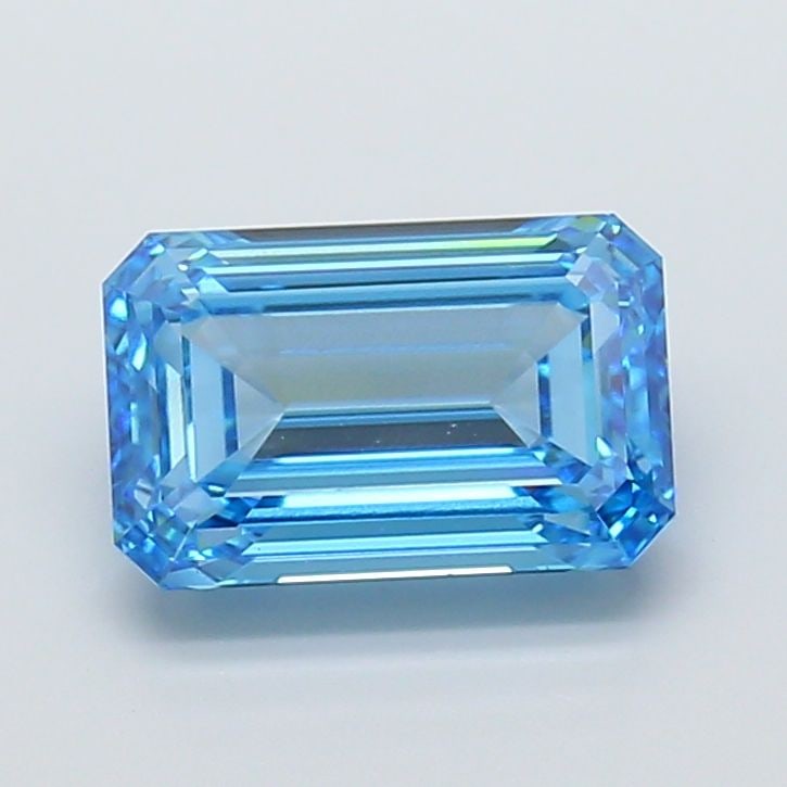 Loose Diamond - EMERALD 5.01ct Fancy Vivid Blue VVS2: Loose Diamond - EMERALD 5.01ct Fancy Vivid Blue VVS2 Source: This is a real non-mined Diamond that has been grown in a lab Shape: EMERALD Carats: 5.01 Color: Fancy Vivid Blue Certification: IGI Additi