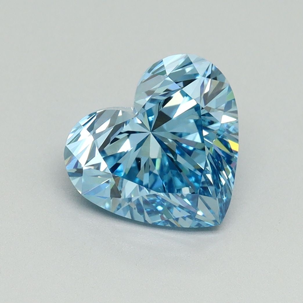 Loose Diamond - HEART 2.03ct Fancy Vivid Blue VS1: Loose Diamond - HEART 2.03ct Fancy Vivid Blue VS1 Source: This is a real non-mined Diamond that has been grown in a lab Shape: HEART Carats: 2.03 Color: Fancy Vivid Blue Certification: IGI Video: