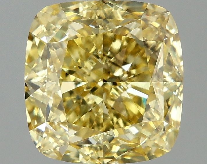 Loose Diamond - CUSHION MODIFIED 1.49ct Fancy Intense Yellow VS1: Loose Diamond - CUSHION MODIFIED 1.49ct Fancy Intense Yellow VS1 Source: This is a real non-mined Diamond that has been grown in a lab Shape: CUSHION MODIFIED Carats: 1.49 Color: Fancy Intense Yellow