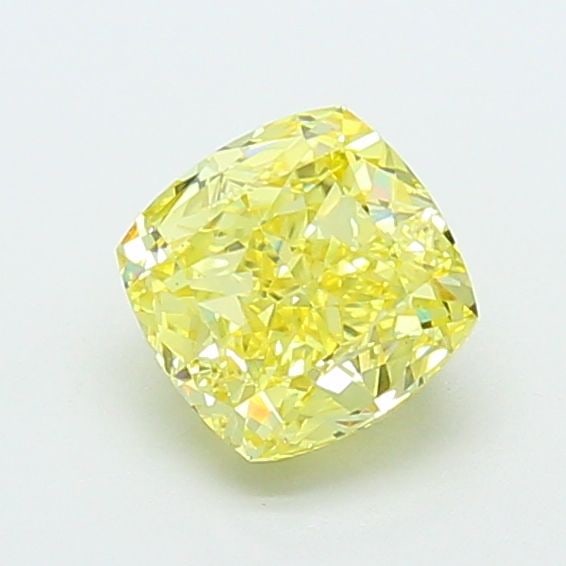 Loose Diamond - CUSHION MODIFIED 1.53ct Fancy Intense Yellow VS1: Loose Diamond - CUSHION MODIFIED 1.53ct Fancy Intense Yellow VS1 Source: This is a real non-mined Diamond that has been grown in a lab Shape: CUSHION MODIFIED Carats: 1.53 Color: Fancy Intense Yellow