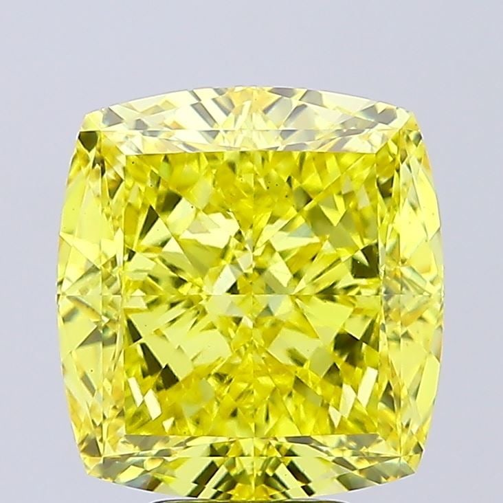 Loose Diamond - CUSHION MODIFIED 8.04ct Fancy Vivid Yellow VS1: Loose Diamond - CUSHION MODIFIED 8.04ct Fancy Vivid Yellow VS1 Source: This is a real non-mined Diamond that has been grown in a lab Shape: CUSHION MODIFIED Carats: 8.04 Color: Fancy Vivid Yellow Cert