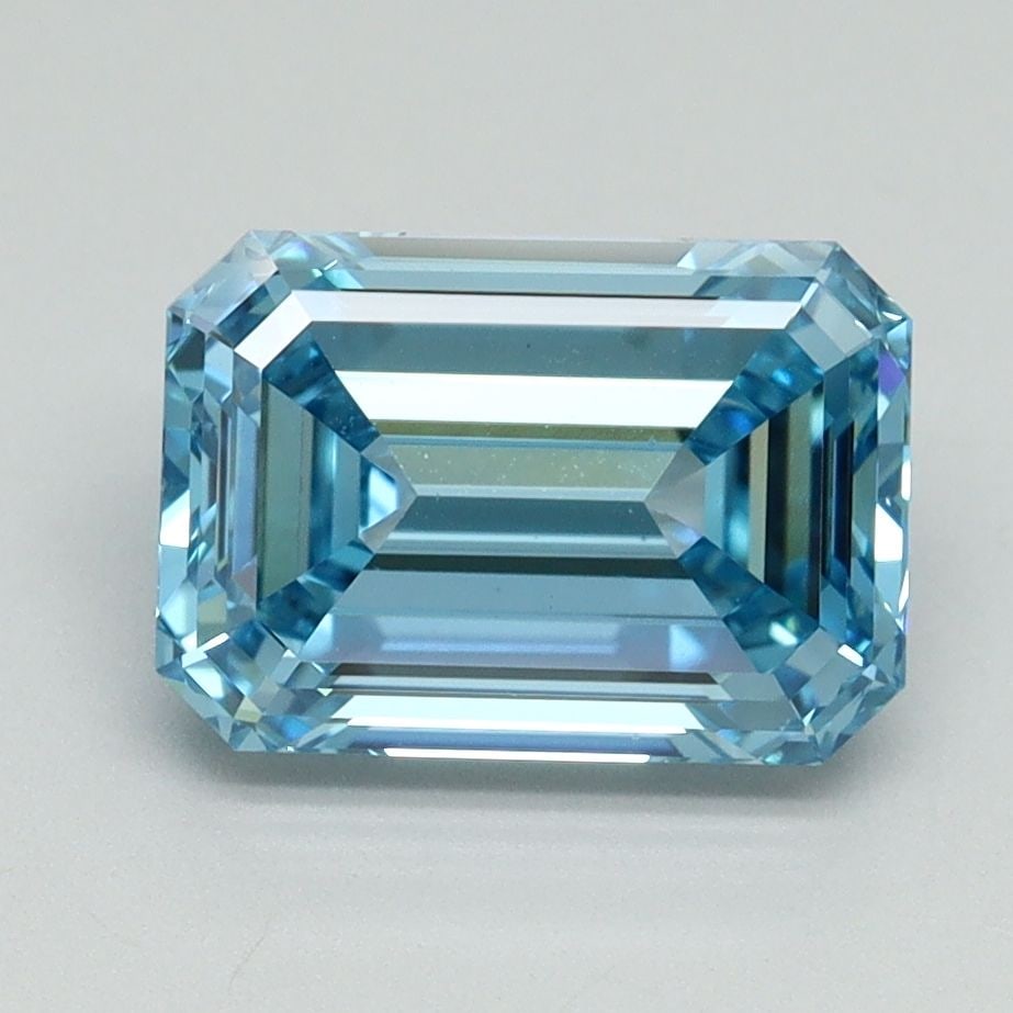 Loose Diamond - EMERALD 2.51ct Fancy Vivid Blue VVS2: Loose Diamond - EMERALD 2.51ct Fancy Vivid Blue VVS2 Source: This is a real non-mined Diamond that has been grown in a lab Shape: EMERALD Carats: 2.51 Color: Fancy Vivid Blue Certification: IGI Video: