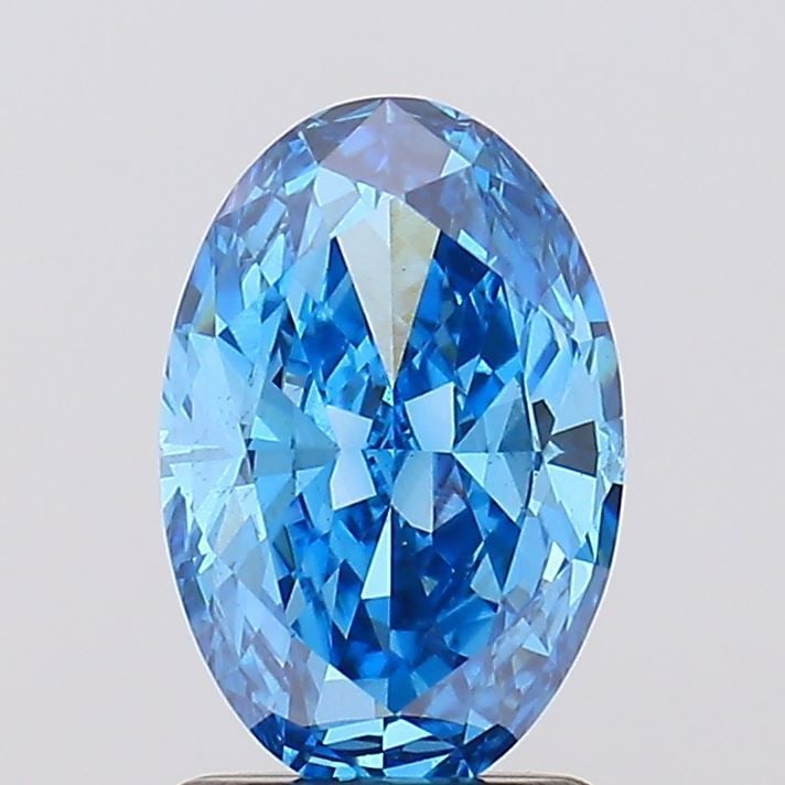 Loose Diamond - OVAL 1.61ct Fancy Vivid Blue VS1: Loose Diamond - OVAL 1.61ct Fancy Vivid Blue VS1 Source: This is a real non-mined Diamond that has been grown in a lab Shape: OVAL Carats: 1.61 Color: Fancy Vivid Blue Certification: IGI Video: