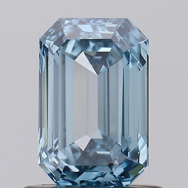 Loose Diamond - EMERALD 1.07ct Fancy Intense Greenish Blue VS1: Loose Diamond - EMERALD 1.07ct Fancy Intense Greenish Blue VS1 Source: This is a real non-mined Diamond that has been grown in a lab Shape: EMERALD Carats: 1.07 Color: Fancy Intense Greenish Blue Cert