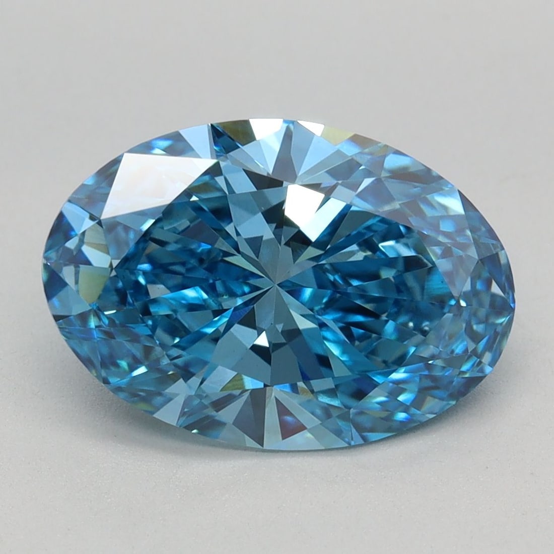 Loose Diamond - OVAL 2.48ct Fancy Vivid Blue VS1: Loose Diamond - OVAL 2.48ct Fancy Vivid Blue VS1 Source: This is a real non-mined Diamond that has been grown in a lab Shape: OVAL Carats: 2.48 Color: Fancy Vivid Blue Certification: IGI Video: