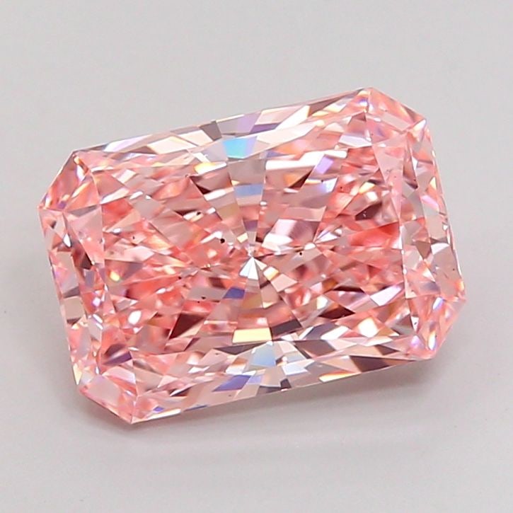 Loose Diamond - RADIANT 4.05ct Fancy Vivid Pink VS2: Loose Diamond - RADIANT 4.05ct Fancy Vivid Pink VS2 Source: This is a real non-mined Diamond that has been grown in a lab Shape: RADIANT Carats: 4.05 Color: Fancy Vivid Pink Certification: IGI Video: