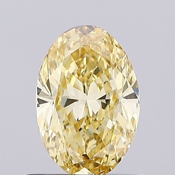 Loose Diamond - OVAL 0.54ct Fancy Vivid Yellow VVS2: Loose Diamond - OVAL 0.54ct Fancy Vivid Yellow VVS2 Source: This is a real non-mined Diamond that has been grown in a lab Shape: OVAL Carats: 0.54 Color: Fancy Vivid Yellow Certification: NONE