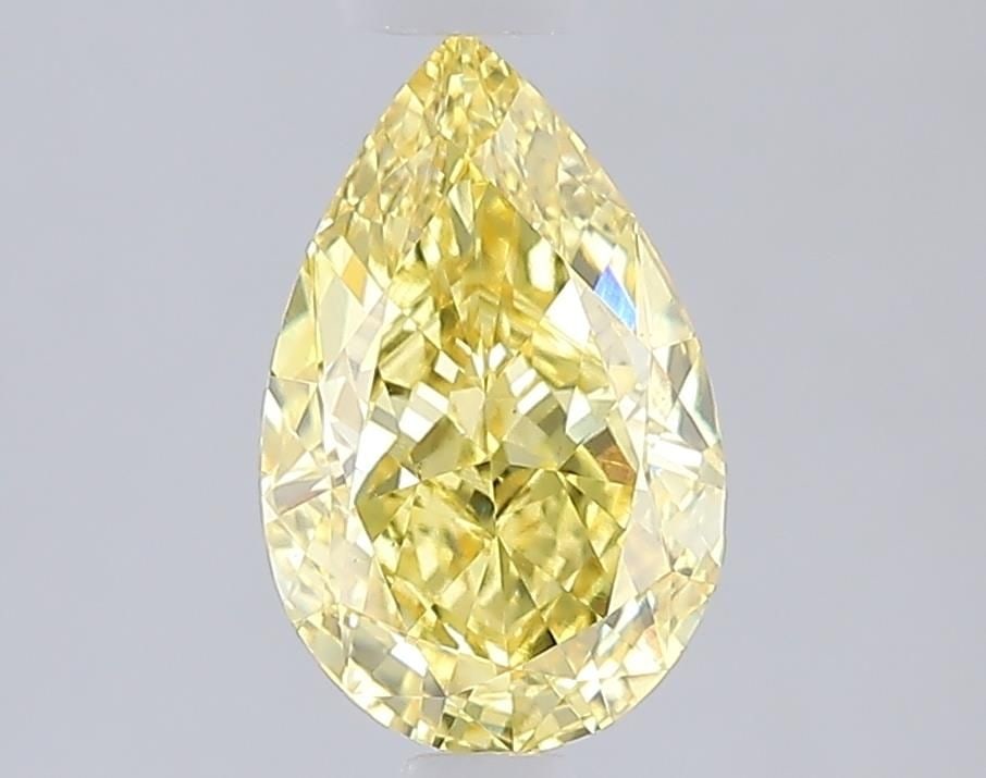 Loose Diamond - PEAR 1.58ct Fancy Vivid Yellow VS1: Loose Diamond - PEAR 1.58ct Fancy Vivid Yellow VS1 Source: This is a real non-mined Diamond that has been grown in a lab Shape: PEAR Carats: 1.58 Color: Fancy Vivid Yellow Certification: IGI Video: