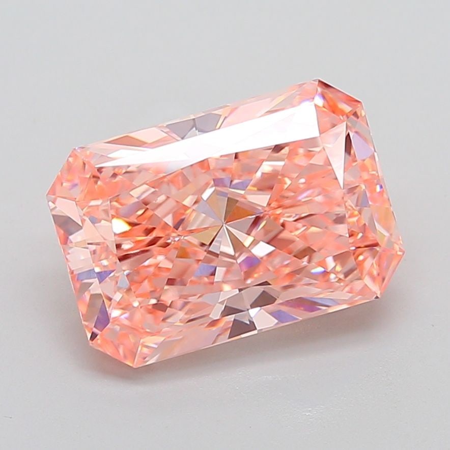 Loose Diamond - RADIANT 7.76ct Fancy Vivid Pink VVS2: Loose Diamond - RADIANT 7.76ct Fancy Vivid Pink VVS2 Source: This is a real non-mined Diamond that has been grown in a lab Shape: RADIANT Carats: 7.76 Color: Fancy Vivid Pink Certification: IGI Additi