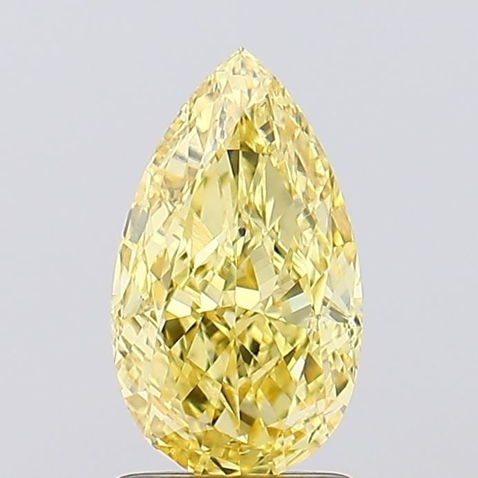 Loose Diamond - PEAR 1.71ct Fancy Vivid Yellow VS2: Loose Diamond - PEAR 1.71ct Fancy Vivid Yellow VS2 Source: This is a real non-mined Diamond that has been grown in a lab Shape: PEAR Carats: 1.71 Color: Fancy Vivid Yellow Certification: IGI Video: