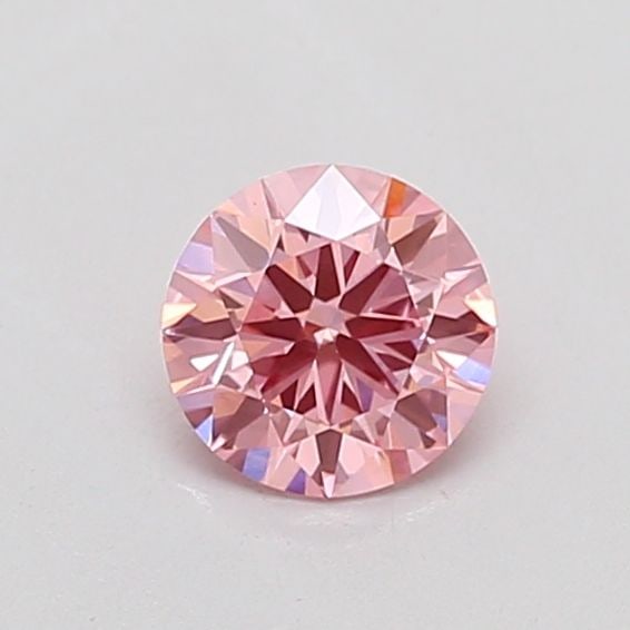 Loose Diamond - ROUND 0.44ct Fancy Vivid Pink VVS2: Loose Diamond - ROUND 0.44ct Fancy Vivid Pink VVS2 Source: This is a real non-mined Diamond that has been grown in a lab Shape: ROUND Carats: 0.44 Color: Fancy Vivid Pink Certification: NONE Additiona