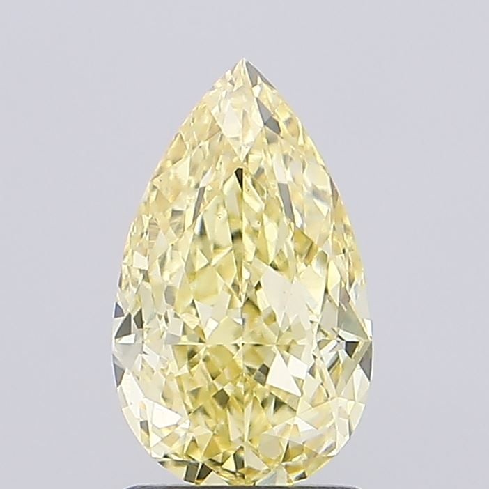 Loose Diamond - PEAR 2.01ct Fancy Yellow VS1: Loose Diamond - PEAR 2.01ct Fancy Yellow VS1 Source: This is a real non-mined Diamond that has been grown in a lab Shape: PEAR Carats: 2.01 Color: Fancy Yellow Certification: IGI Video: