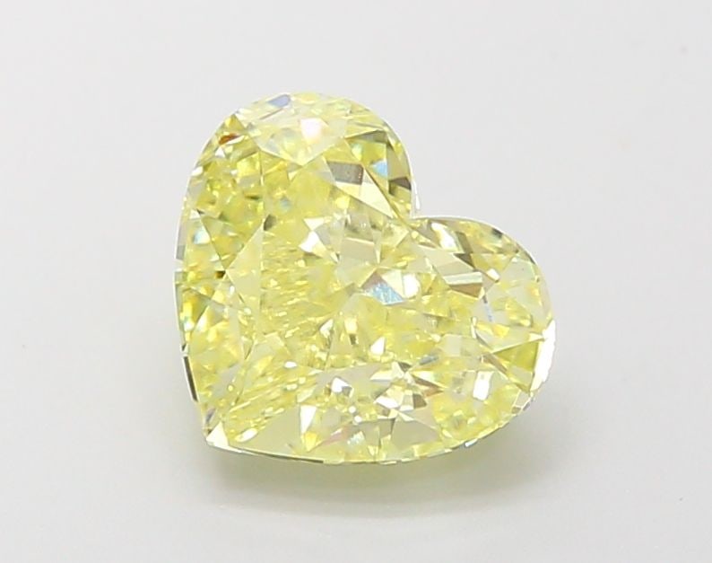 Loose Diamond - HEART 2.59ct Fancy Intense Yellow VVS2: Loose Diamond - HEART 2.59ct Fancy Intense Yellow VVS2 Source: This is a real non-mined Diamond that has been grown in a lab Shape: HEART Carats: 2.59 Color: Fancy Intense Yellow Certification: IGI Vi