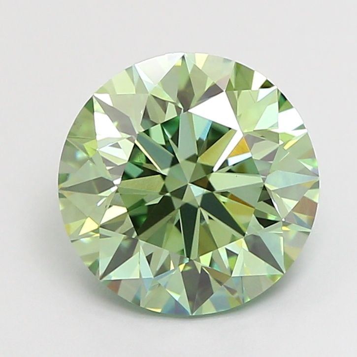 Loose Diamond - ROUND 3.01ct Fancy Vivid Green VS1 (1 of 1)