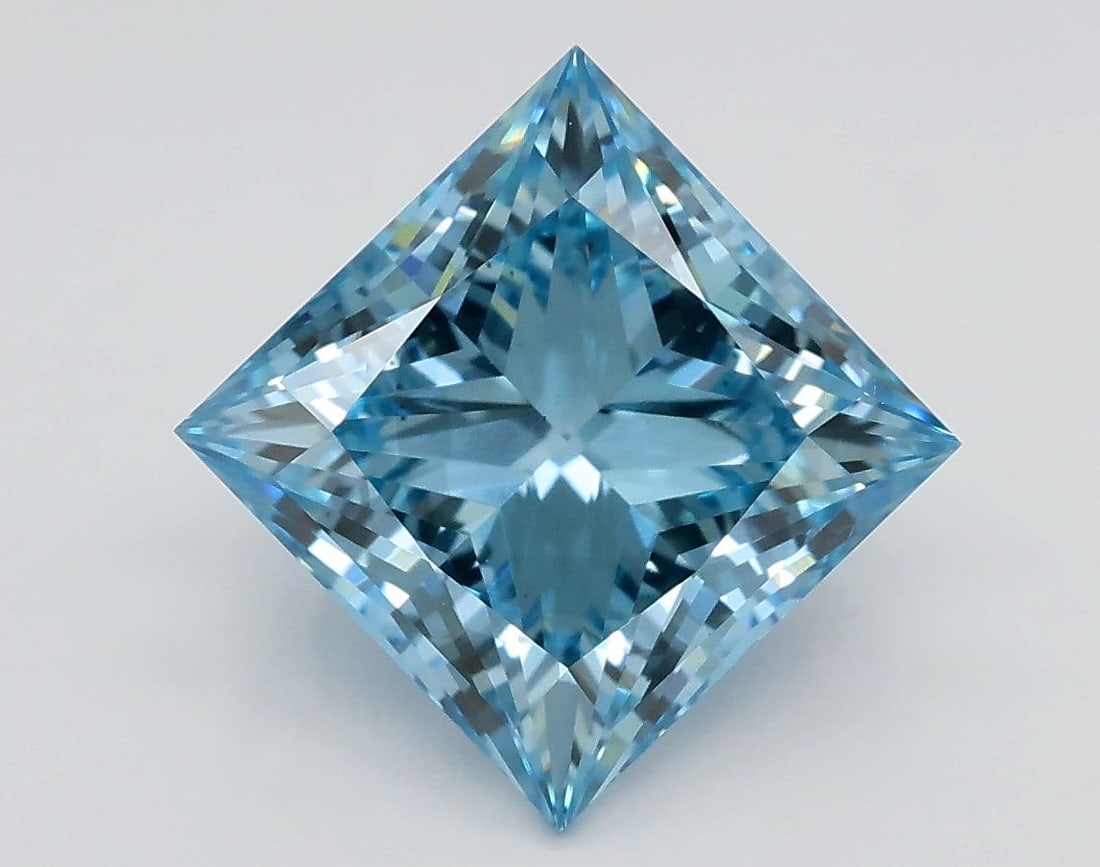 Loose Diamond - PRINCESS 3.01ct Fancy Vivid Blue VS2: Loose Diamond - PRINCESS 3.01ct Fancy Vivid Blue VS2 Source: This is a real non-mined Diamond that has been grown in a lab Shape: PRINCESS Carats: 3.01 Color: Fancy Vivid Blue Certification: IGI Addit