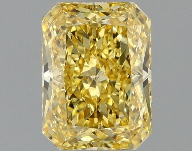 Loose Diamond - RADIANT 1.59ct Fancy Vivid Yellow VS1: Loose Diamond - RADIANT 1.59ct Fancy Vivid Yellow VS1 Source: This is a real non-mined Diamond that has been grown in a lab Shape: RADIANT Carats: 1.59 Color: Fancy Vivid Yellow Certification: IGI Vid