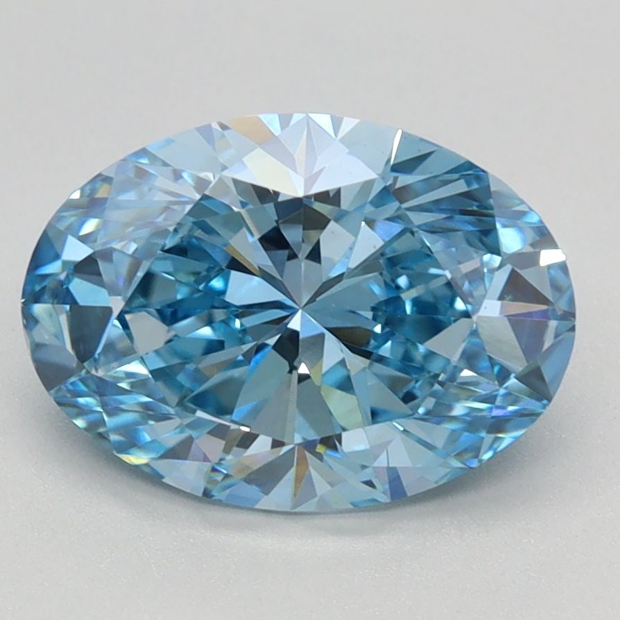 Loose Diamond - OVAL 2.1ct Fancy Vivid Blue VS1: Loose Diamond - OVAL 2.1ct Fancy Vivid Blue VS1 Source: This is a real non-mined Diamond that has been grown in a lab Shape: OVAL Carats: 2.1 Color: Fancy Vivid Blue Certification: IGI Video: