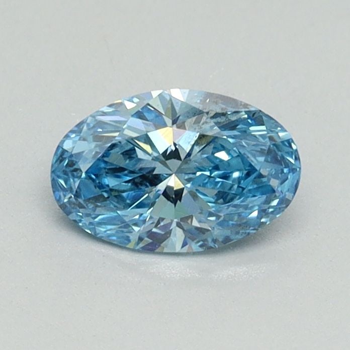 Loose Diamond - OVAL 0.51ct Fancy Vivid Blue SI1: Loose Diamond - OVAL 0.51ct Fancy Vivid Blue SI1 Source: This is a real non-mined Diamond that has been grown in a lab Shape: OVAL Carats: 0.51 Color: Fancy Vivid Blue Certification: IGI Video: