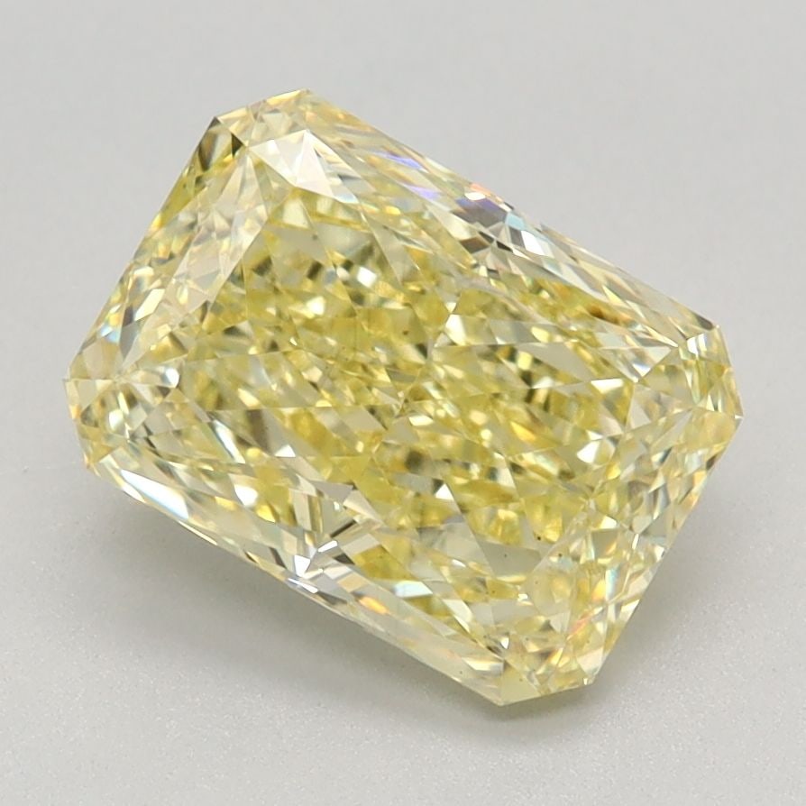 Loose Diamond - RADIANT 2.13ct Fancy Vivid Yellow VS1: Loose Diamond - RADIANT 2.13ct Fancy Vivid Yellow VS1 Source: This is a real non-mined Diamond that has been grown in a lab Shape: RADIANT Carats: 2.13 Color: Fancy Vivid Yellow Certification: IGI Vid