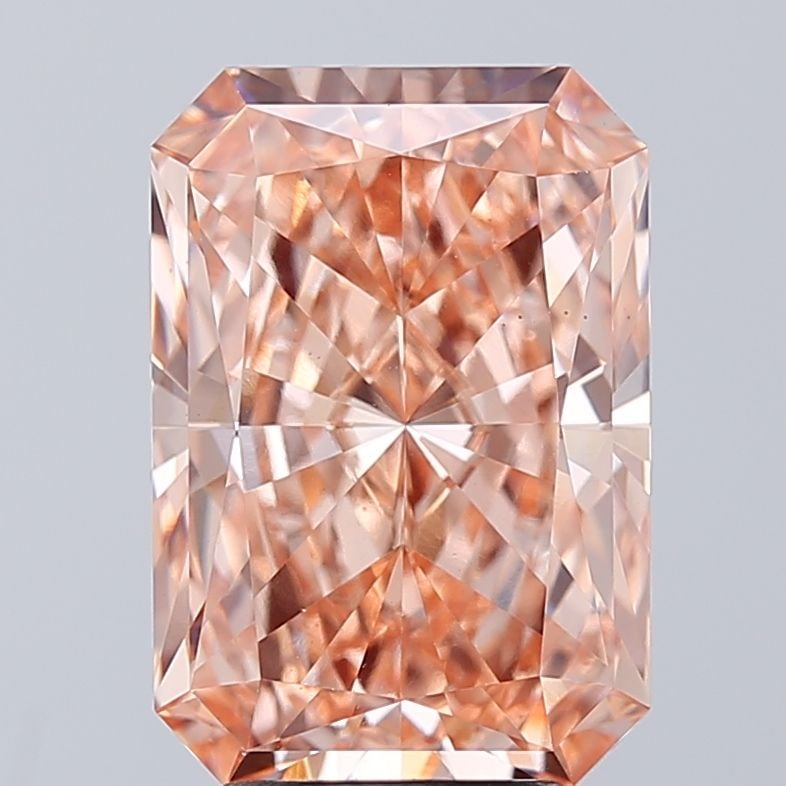 Loose Diamond - RADIANT 5.18ct Fancy Vivid Orange Pink VS1: Loose Diamond - RADIANT 5.18ct Fancy Vivid Orange Pink VS1 Source: This is a real non-mined Diamond that has been grown in a lab Shape: RADIANT Carats: 5.18 Color: Fancy Vivid Orange Pink Certificatio