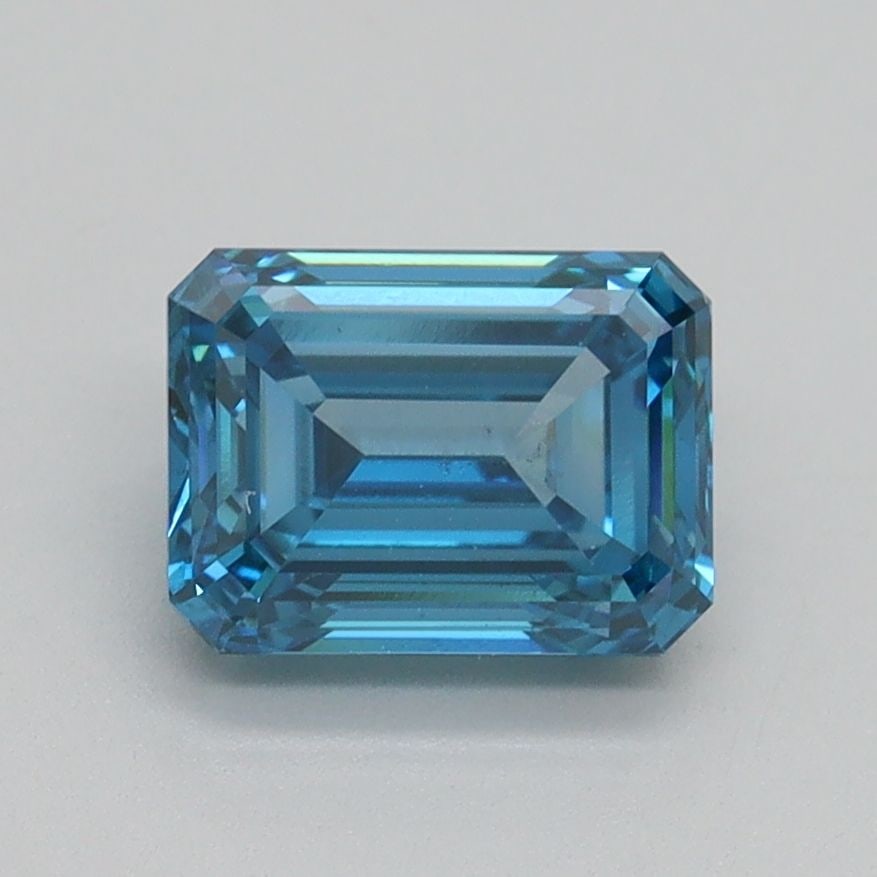 Loose Diamond - EMERALD 1.52ct Fancy Vivid Blue VS2: Loose Diamond - EMERALD 1.52ct Fancy Vivid Blue VS2 Source: This is a real non-mined Diamond that has been grown in a lab Shape: EMERALD Carats: 1.52 Color: Fancy Vivid Blue Certification: IGI Video: