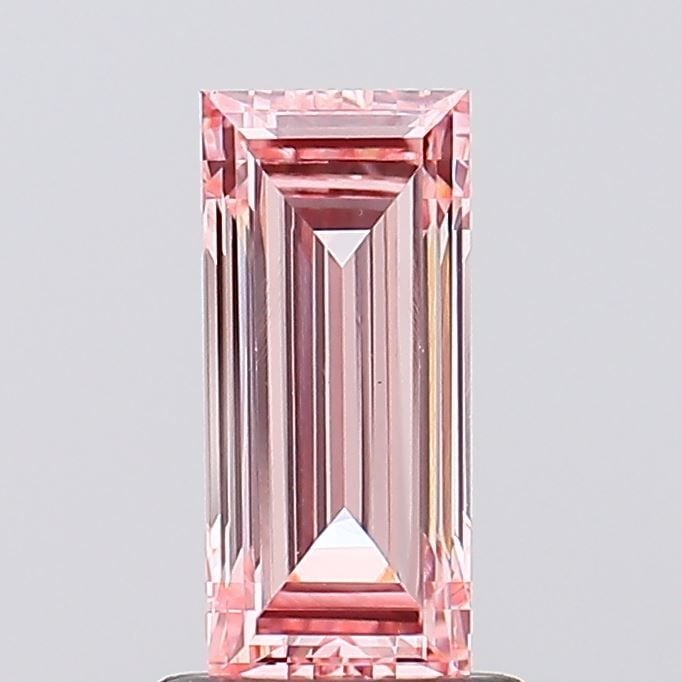 Loose Diamond - BAGUETTE 1.05ct Fancy Intense Pink VS1: Loose Diamond - BAGUETTE 1.05ct Fancy Intense Pink VS1 Source: This is a real non-mined Diamond that has been grown in a lab Shape: BAGUETTE Carats: 1.05 Color: Fancy Intense Pink Certification: IGI V