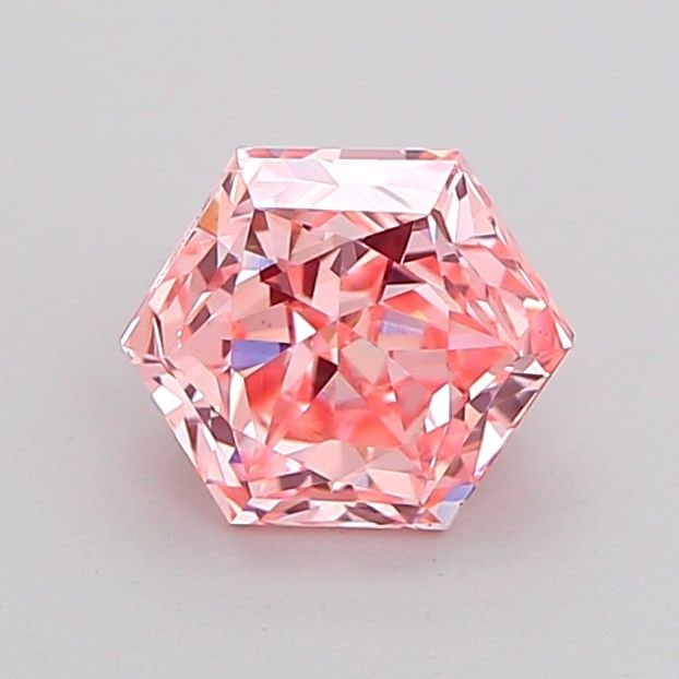 Loose Diamond - HEXAGONAL 1.0ct Fancy Vivid Pink VS1: Loose Diamond - HEXAGONAL 1.0ct Fancy Vivid Pink VS1 Source: This is a real non-mined Diamond that has been grown in a lab Shape: HEXAGONAL Carats: 1.0 Color: Fancy Vivid Pink Certification: IGI Video