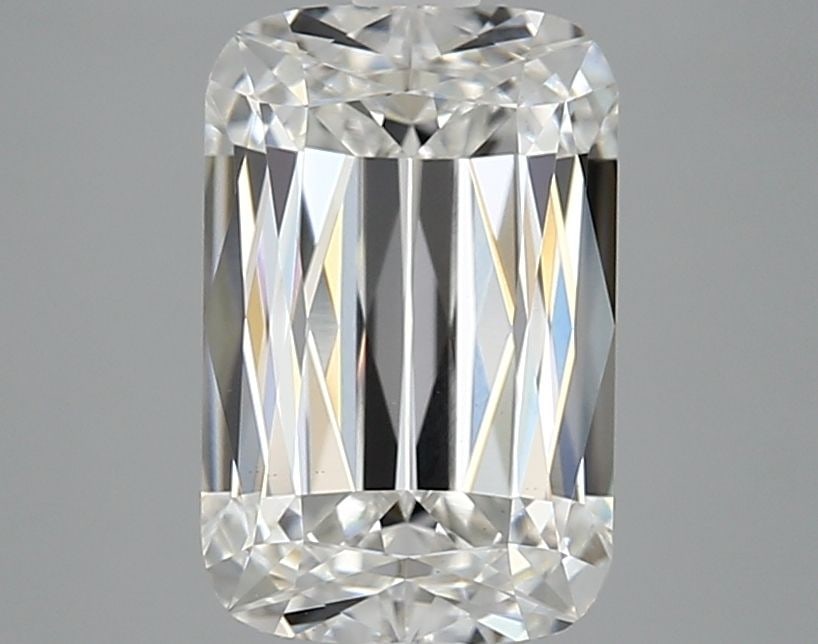 Loose Diamond - CUSHION MODIFIED 2.1ct F VS1: Loose Diamond - CUSHION MODIFIED 2.1ct F VS1 Source: This is a real non-mined Diamond that has been grown in a lab Shape: CUSHION MODIFIED Carats: 2.1 Color: F Clarity: VS1 Certification: IGI Video: