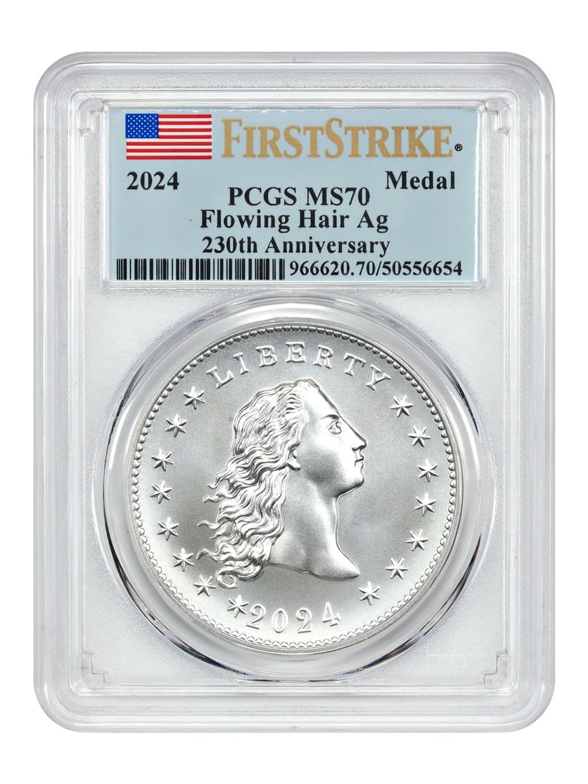 2024 Flowing Hair Silver Medal PCGS MS70 First Strike 230th Anniversary (1 of 4)