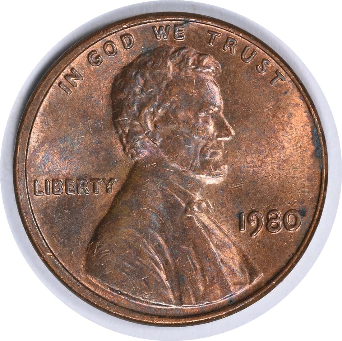 1980 Lincoln Cent DDO FS-101 Choice BU Uncertified Copper Coin (1 of 2)