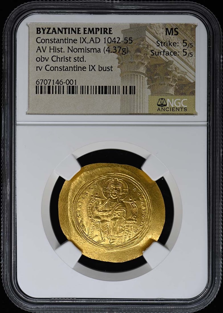 Constantine IX Byzantine Coin AD 1042-55 NGC MS 5/5 4.37g (1 of 4)