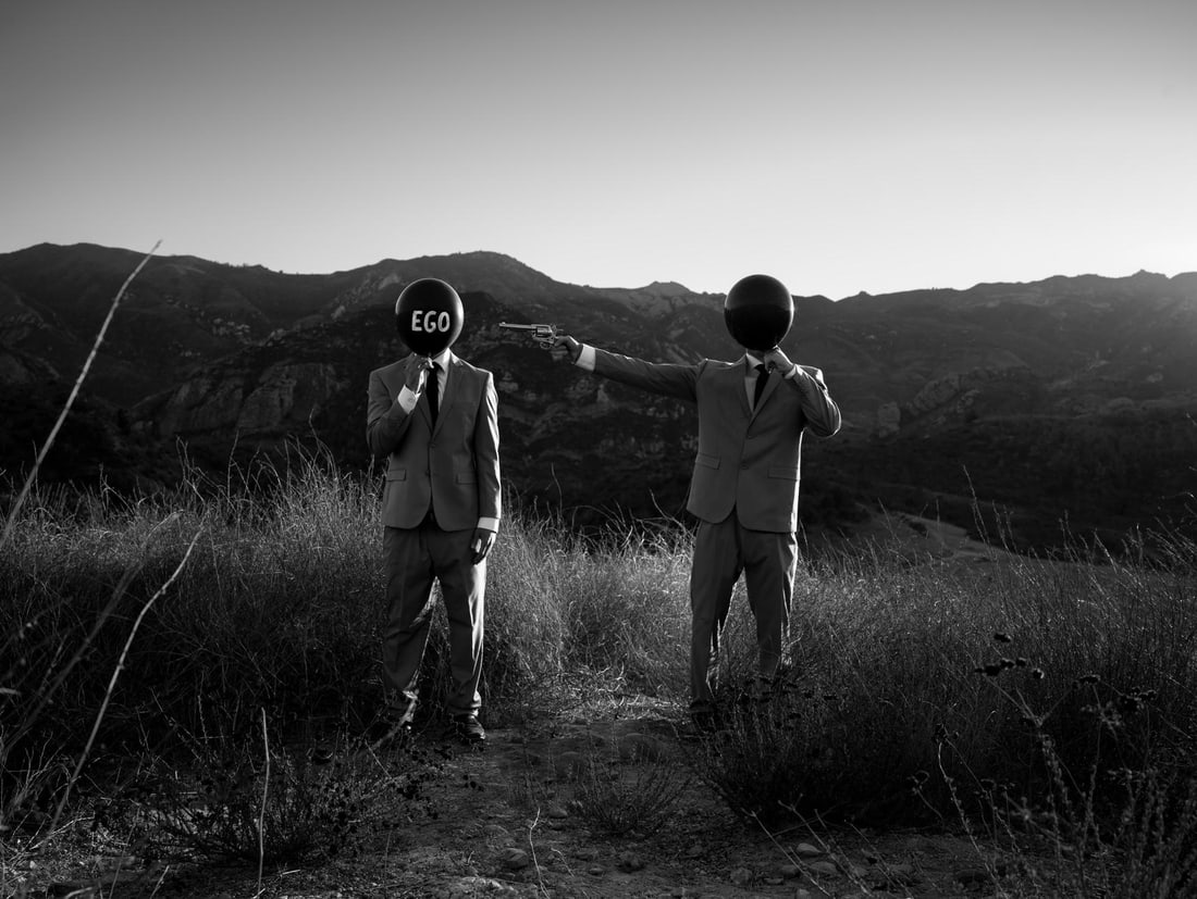 Ego Death Black and White Photography by Brendan North Ed. of 7: Ego Death Black and White Photography by Brendan North Ed. of 7 "Ego Death" is a compelling piece of black and white photography by renowned artist Brendan North, measuring 27 inches in height and 36