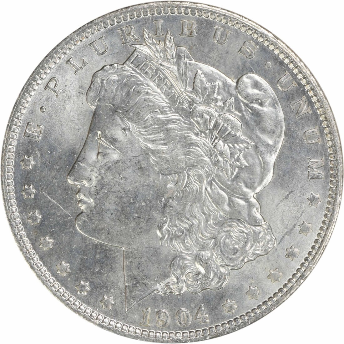 1904-O Morgan Silver Dollar Uncirculated Silver Coin BU: 1904-O Morgan Silver Dollar Uncirculated Silver Coin BU This 1904-O Morgan Silver Dollar is an uncirculated coin in brilliant uncirculated (BU) condition. Struck in 1904, this coin features a beautifu