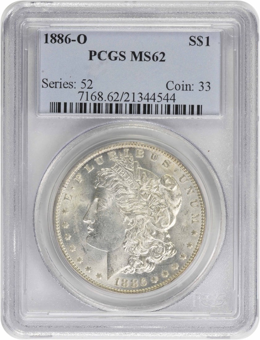 1886-O Morgan Silver Dollar MS62 Uncirculated PCGS Certified Coin (1 of 4)