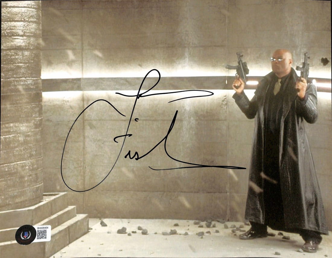 8x10 Color Photo Signed by Lawrence Fishburne as Morpheus Beckett Authenticated: 8x10 Color Photo Signed by Lawrence Fishburne as Morpheus Beckett Authenticated This is an original 8x10 color photograph signed by Lawrence Fishburne, who portrayed Morpheus in The Matrix. The autogr