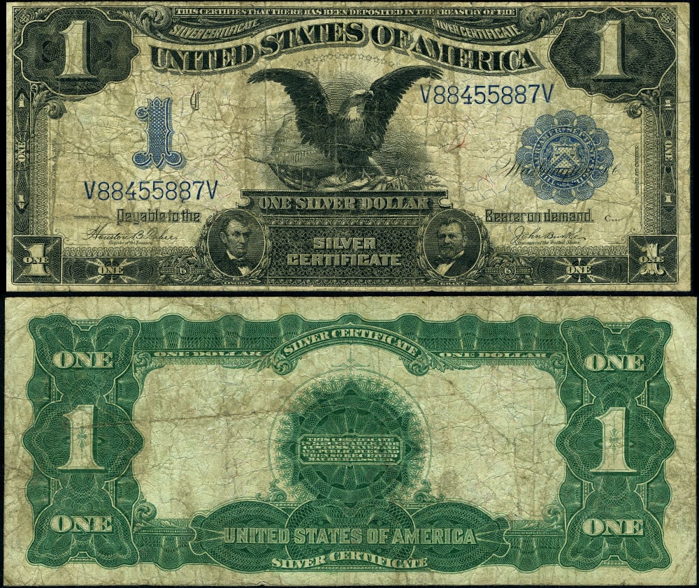 1899 $1 Silver Certificate FR. 233 Circulated Fine (1 of 3)