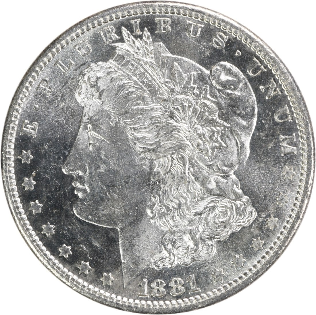 1881-S Morgan Silver Dollar Uncertified Choice BU Silver Coin: 1881-S Morgan Silver Dollar Uncertified Choice BU Silver Coin This 1881-S Morgan Silver Dollar is a stunning example of American numismatic history, featuring the iconic design of the Morgan series. T