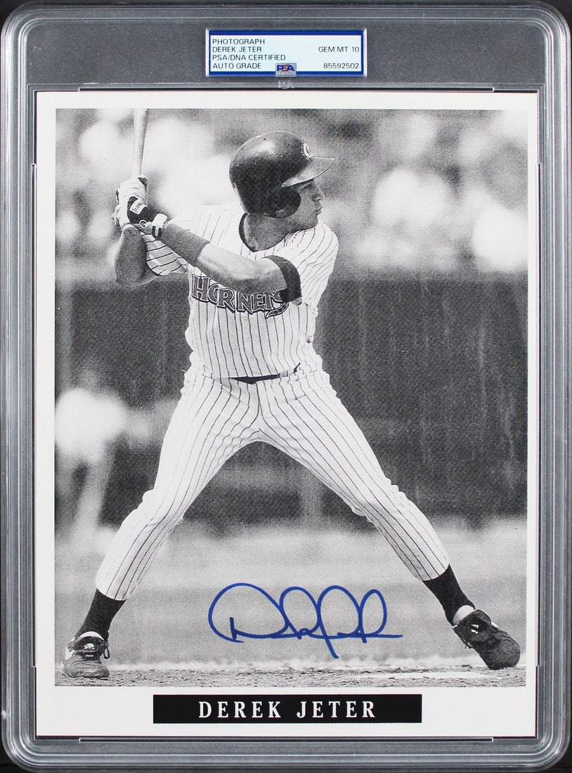 Derek Jeter Signed 8x10 Minor League Photo New York Yankees PSA 10 (1 of 3)