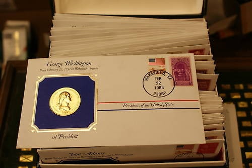 First Day Cover Set Presidential Bronze Medals Washington to Reagan: First Day Cover Set Presidential Bronze Medals Washington to Reagan This Presidential Medals Cover Collection by the Postal Commemorative Society features bronze medals of each U.S. President from Was