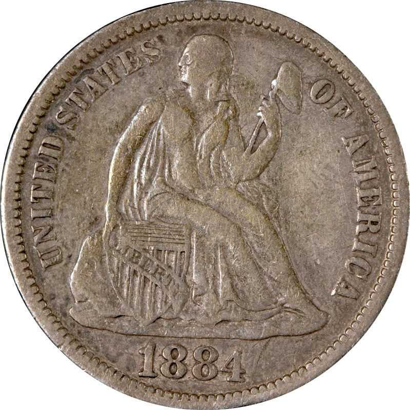 1884-S Seated Liberty Dime Silver Tough To Find (1 of 2)
