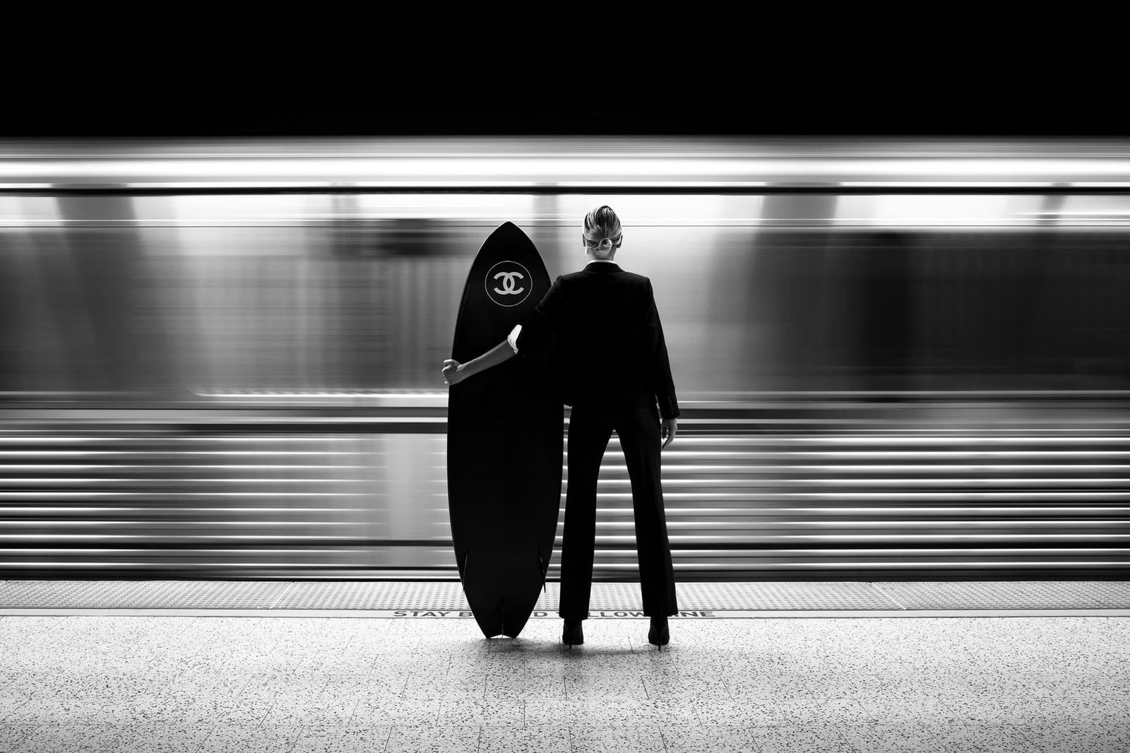 Brendan North Subway Surfer Photography 40 x 60 Edition 2 of 3: Brendan North Subway Surfer Photography 40 x 60 Edition 2 of 3 Experience the captivating artistry of Brendan North with this stunning photography piece titled "Subway Surfer." Created in 2020, this a