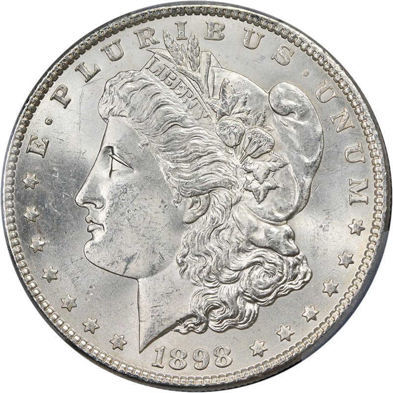 1898-P Morgan Silver Dollar PCGS MS63 Uncirculated Silver Coin (1 of 4)