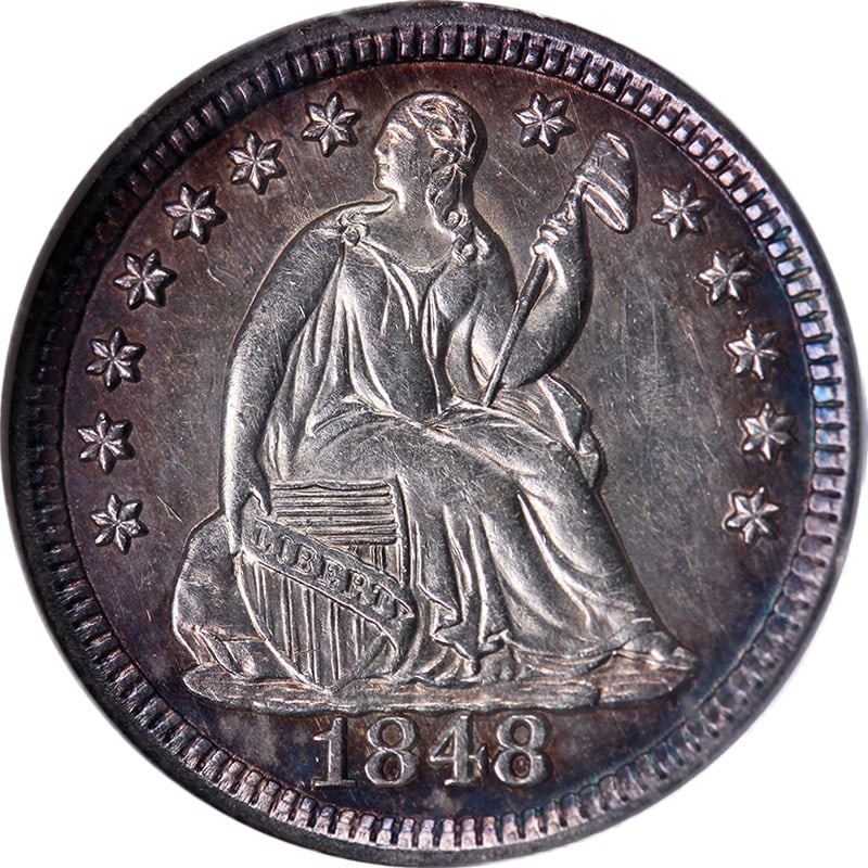 1848-P Seated Liberty Half Dime NGC MS63 Silver Coin (1 of 4)