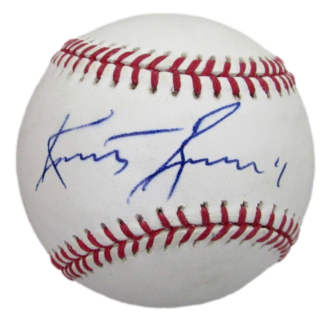 Autographed Official American League Baseball with Kurt Russell PSA DNA Authenticated: Autographed Official American League Baseball with Kurt Russell PSA DNA Authenticated This offering features an autographed OAL baseball signed by renowned actor Kurt Russell. The signature is authent