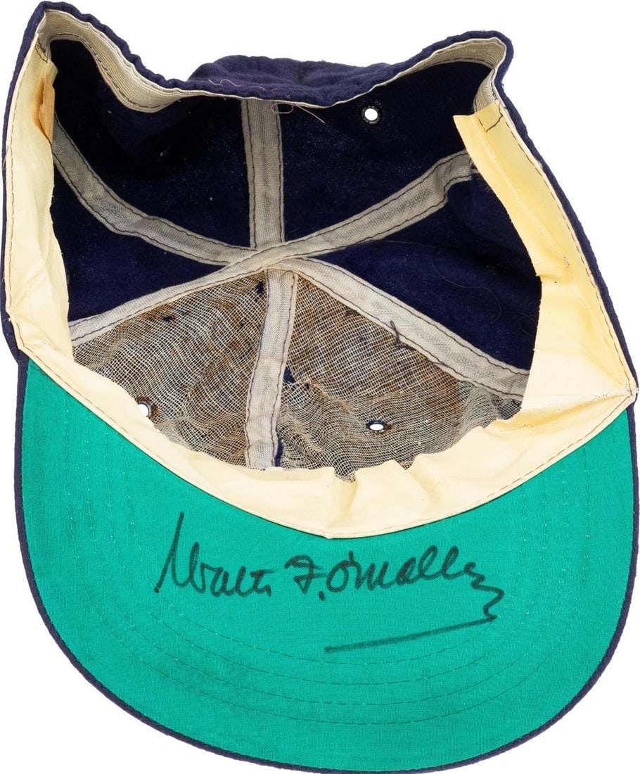 1960s Walter O'Malley Signed Los Angeles Dodgers Cap PSA DNA COA: 1960s Walter O'Malley Signed Los Angeles Dodgers Cap PSA DNA COA This original 1960's Los Angeles Dodgers cap is signed by Walter O'Malley, the legendary owner and Hall of Famer. Crafted from blue fel