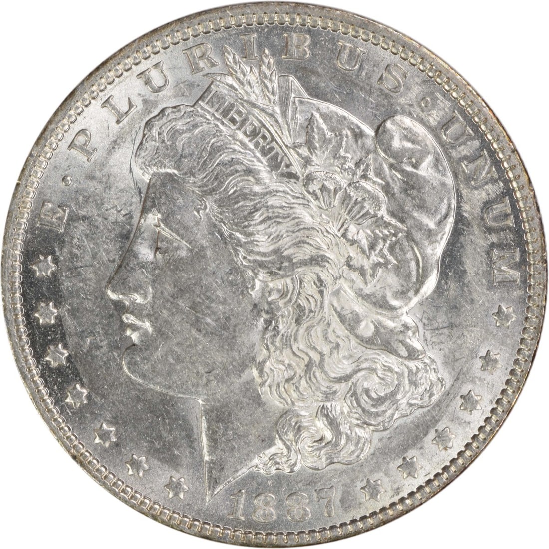 AU Morgan Dollar 1887 New Orleans Mint Uncertified 90 Percent Silver (1 of 2)