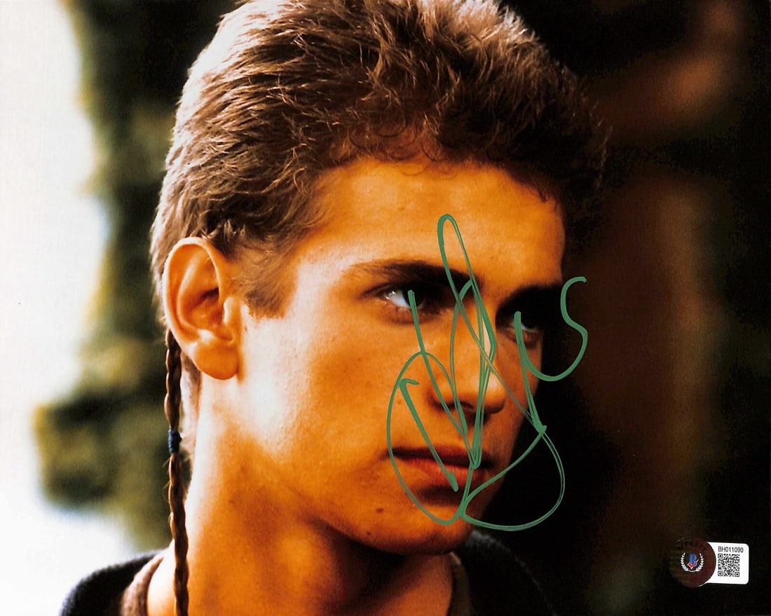 Autographed 8x10 Hayden Christensen Star Wars Photo Beckett Certified: Autographed 8x10 Hayden Christensen Star Wars Photo Beckett Certified This is an original 8x10 photograph signed by Hayden Christensen, who portrayed Young Anakin in Star Wars: Attack of the Clones. T